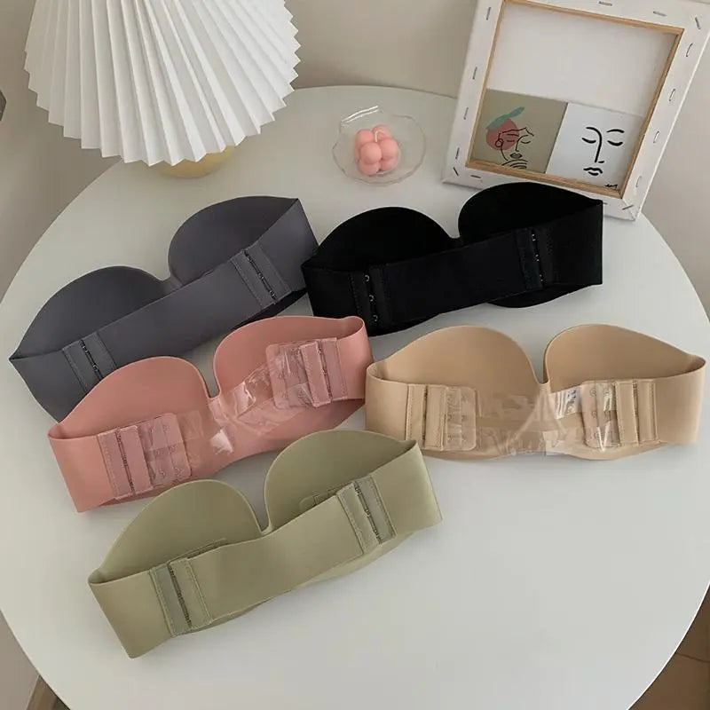 Women's Sexy Strapless Bra Push Up Padded Bras Female Underwear Seamless Invisible Bralette Without Straps Ladies Lingerie Bras
