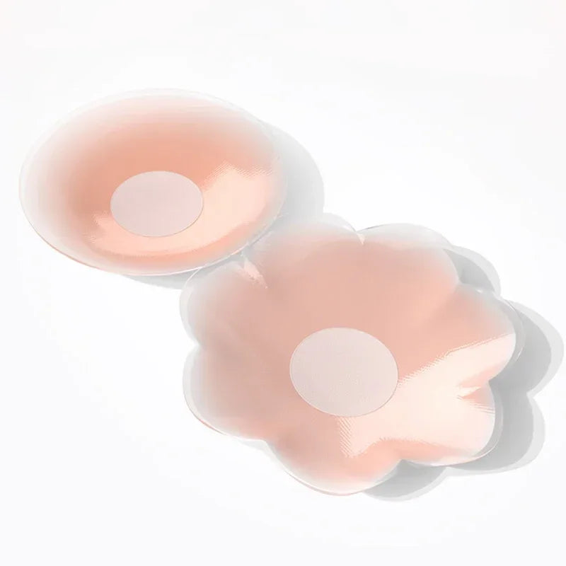 10/6/2pc Invisible Self Adhesive Chest Paste Reusable Sticker Breast Petal Strapless Lift Up Bra Pad Silicone Petal Nipple Cover